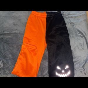 Halloween jack-o-lantern joggers